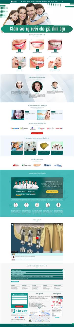 Mẫu trang web giới thiệu phòng khám nha khoa