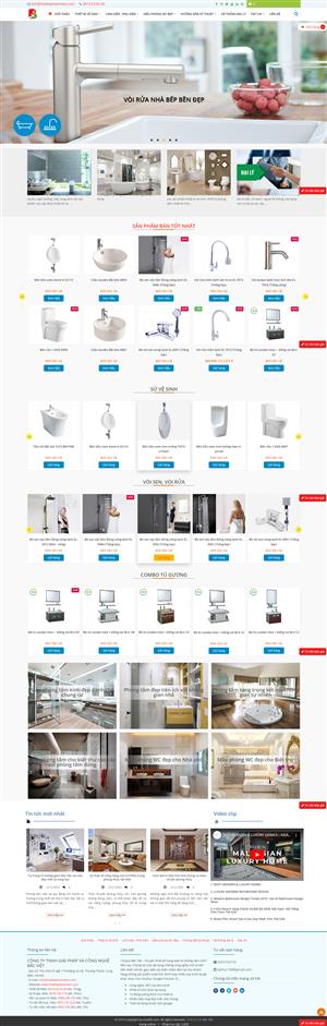 Mẫu website bán thiết bị vệ sinh