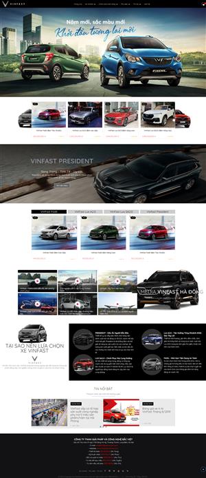 Mẫu web giới thiệu kinh doanh xe hơi và phụ tùng xe hơi