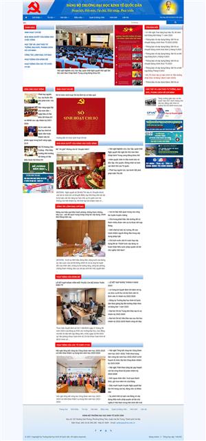 Mẫu website Đảng bộ Trường Đại học Kinh tế Quốc Dân