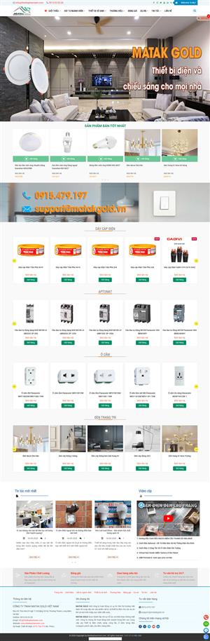 Mẫu website bán thiết bị điện và thiết bị vệ sinh