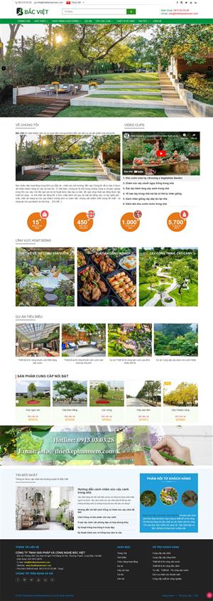 Mẫu trang web Thiết kế và Thi công cảnh quan sân vườn
