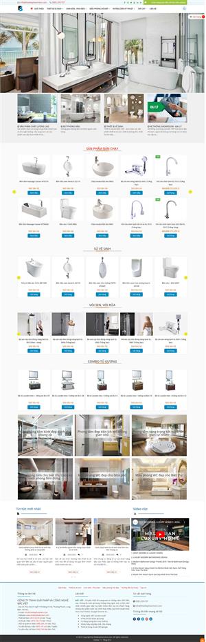 Mẫu website bán Thiết bị vệ sinh - Phòng tắm