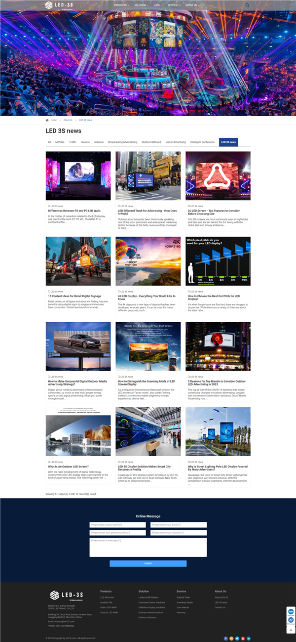 Mẫu website LED-3S màn hình Led - BẮC VIỆT