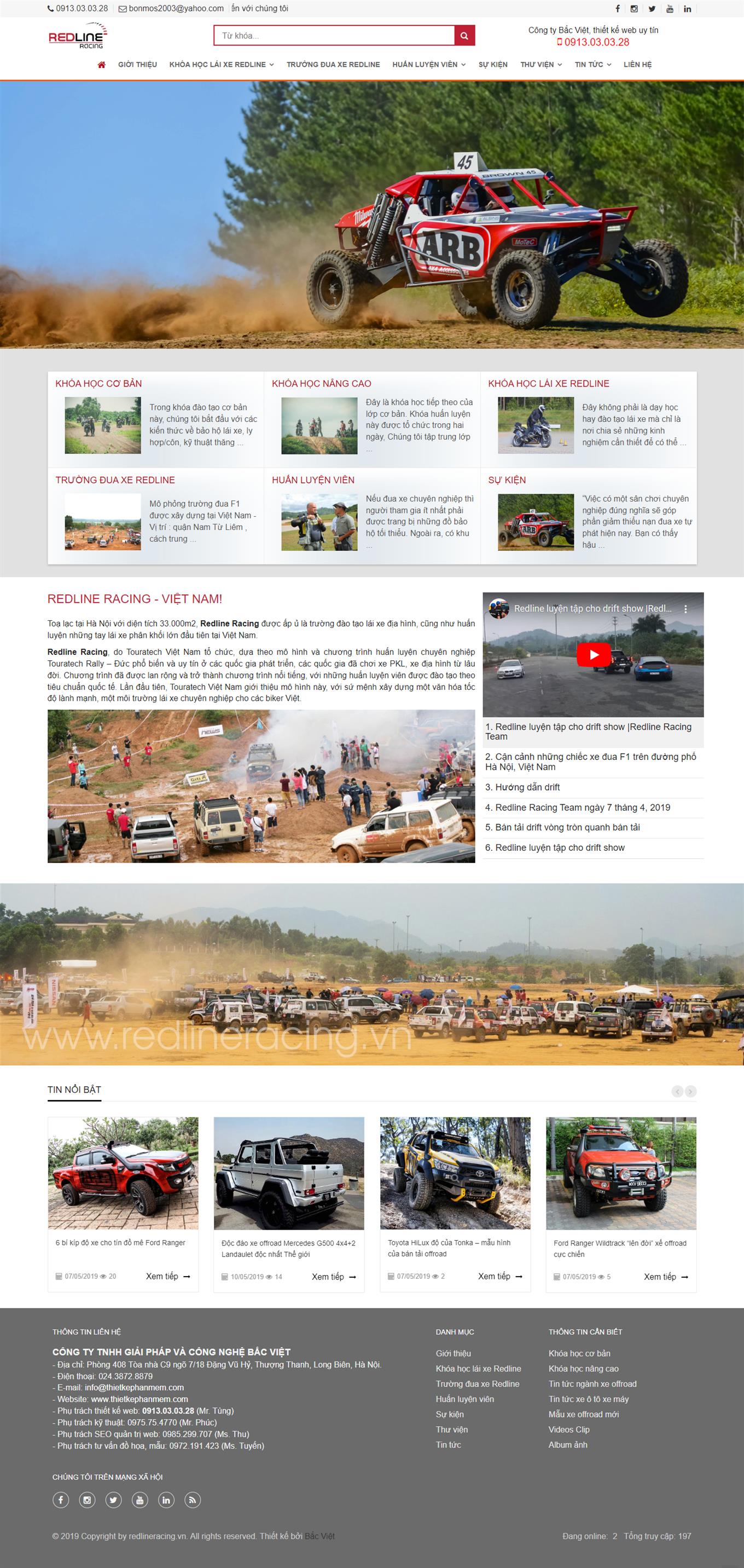 Mẫu web giới thiệu trường đào tạo lái xe địa hình