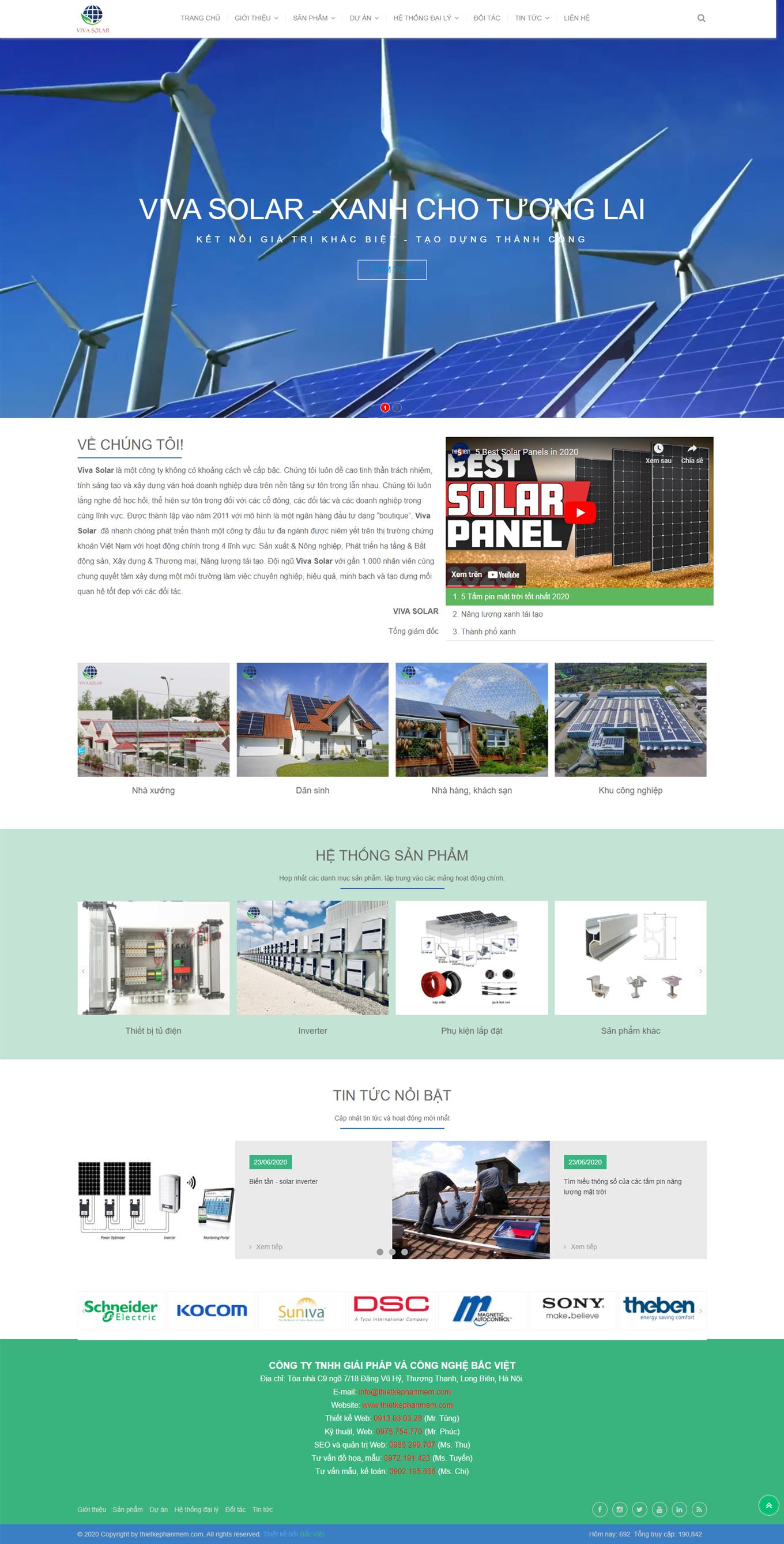 Mẫu trang web thiết bị điện - điện năng lượng mặt trời