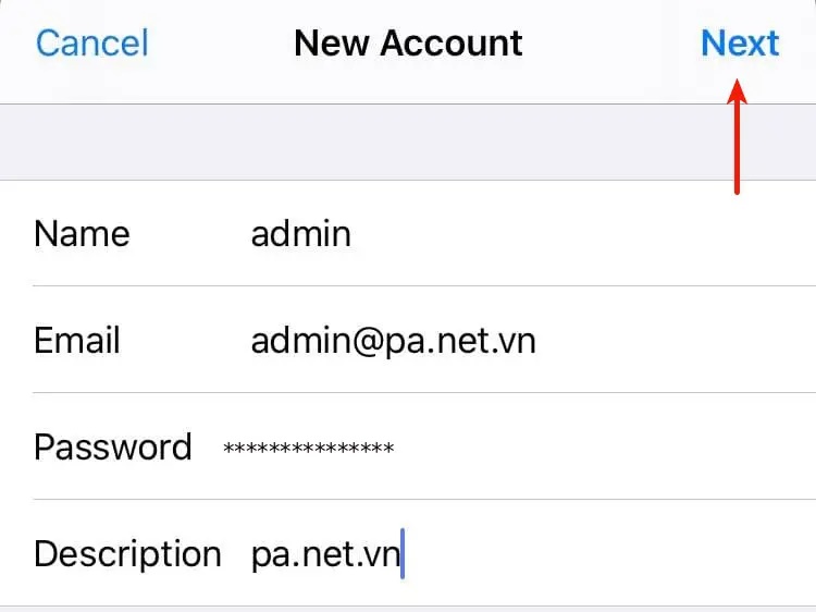 Thiết lập tài khoản Email trên iOS (iPhone/iPad) - ảnh 5